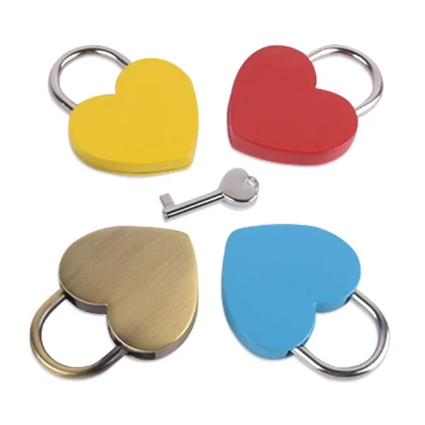 Love Heart Padlock Metal Lock for Decoration photo-4