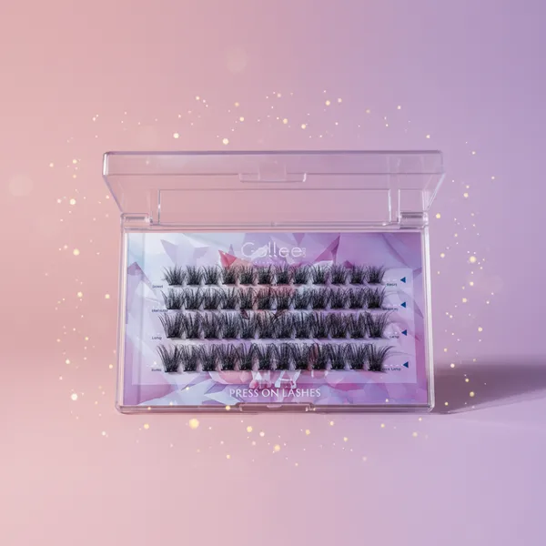 Glue-free Synthetic Home Self-adhesive Eyelashes Handmade DIY Press Adhesive Cluster Lashes Glossy Fine Band Eyelash