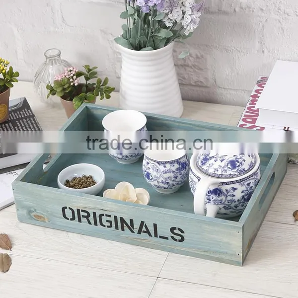 Antique Style Customized Wooden Serving Tray photo-3