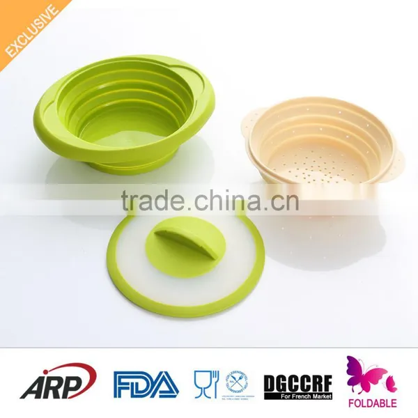 Cheap Non-stick High Temperature Resistant Silicone Food Steamer photo-3