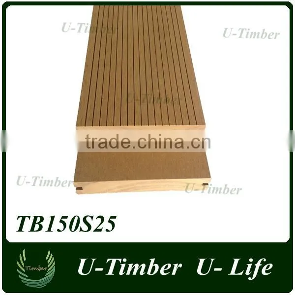 150X25mm Deep Embossed Wpc Composite Decking Popular in the Europe photo-4