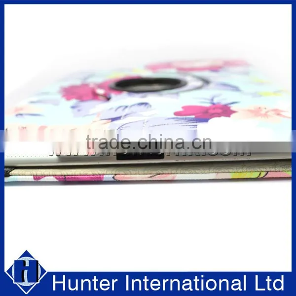 Printed Rose Garden Rotating Tablet Case For IPad 4 photo-6