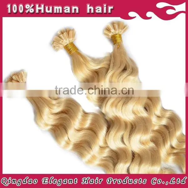 2015 Qingdao Grade 6A Raw Virgin Brazilian Hair Blonde Curly Hair Extensions photo-3