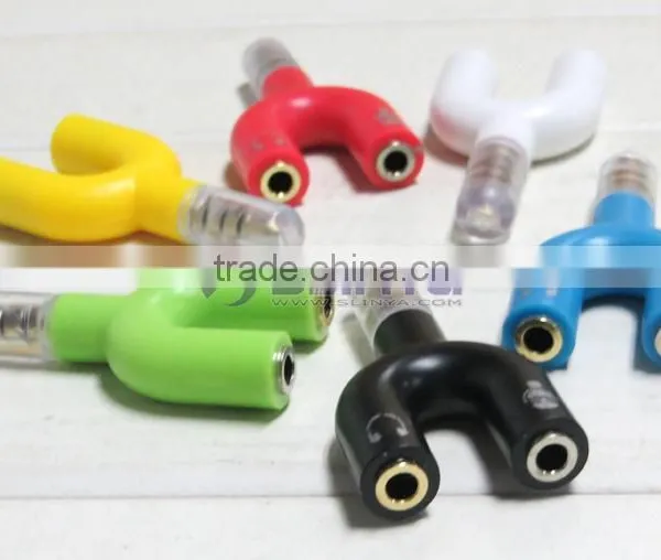 Earphone Headphone Jack Ear Cup Splitter Adaptor Music Share Set photo-3