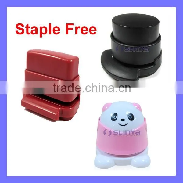 Cool Round Carton Animal Staple Free Stapler Stapless Paper Binder photo-2