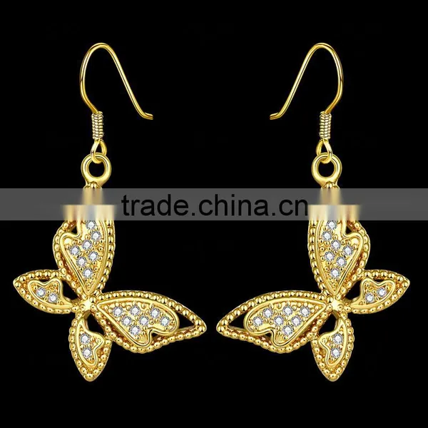 2015 LEKANI Big Butterfly Golden Earring Designs for Women photo-3