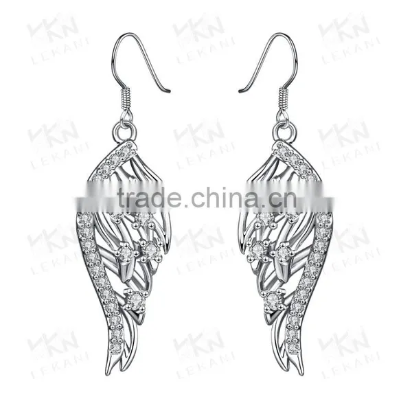 2015 Charming Feather Shape Fashion Gold Earring Designs New Model Earrings photo-2