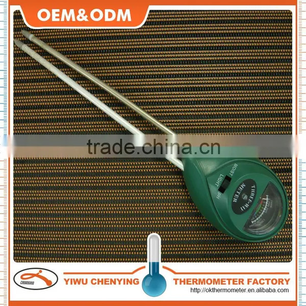 Soil Thermometer With Metal Sensor Probe w/ Wet&dry Showed Green Plastic Housing Cheap Price Accurate Read Temperature