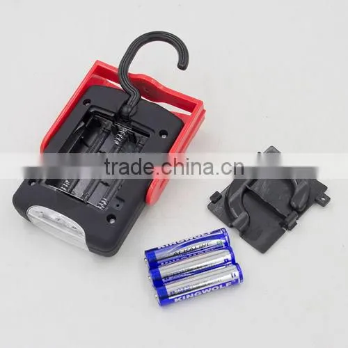 Powerful Rotating Magnetic 3LED + 3W COB Work Light With Hook photo-6