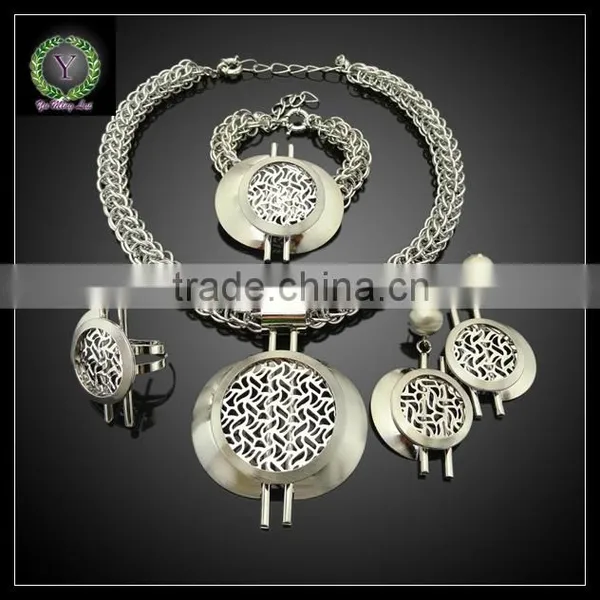 Wholesale African Fashion Silver Jewelry Set