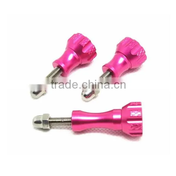 Quality GoPros Accessories 1 Long +2 Short Colorful Thumb Knob Stainless Aluminum Bolt Nut Screw for Go Pro 4/3+/3/2 GP50 photo-4