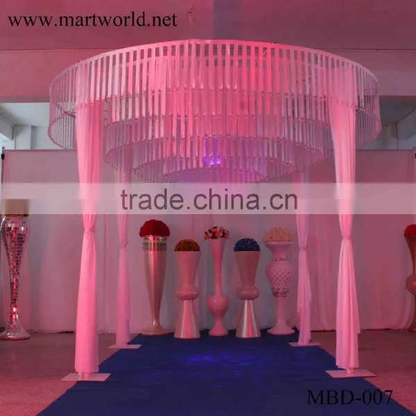 Beautiful White Round Shape Fabric Wedding Mandap Decoration for Weding Decoration Supplise in Guangzhou MBD-007 photo-2