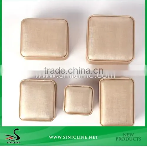 Sinicline High Quality Silver Leather Ring Box photo-2