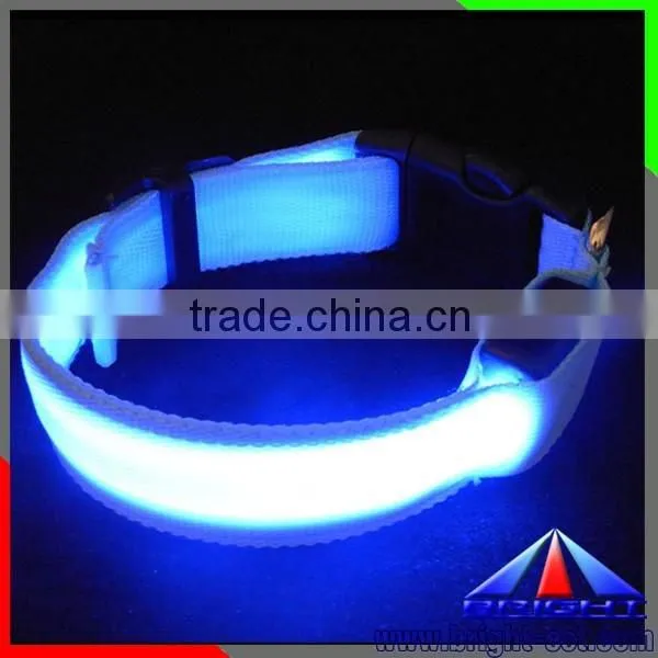 Rechargeable LED Pet Dog Collar, USB Rechargeable Pet Collar Leash, 6 LED Polyester Fibre Webbing Dog Collars photo-5