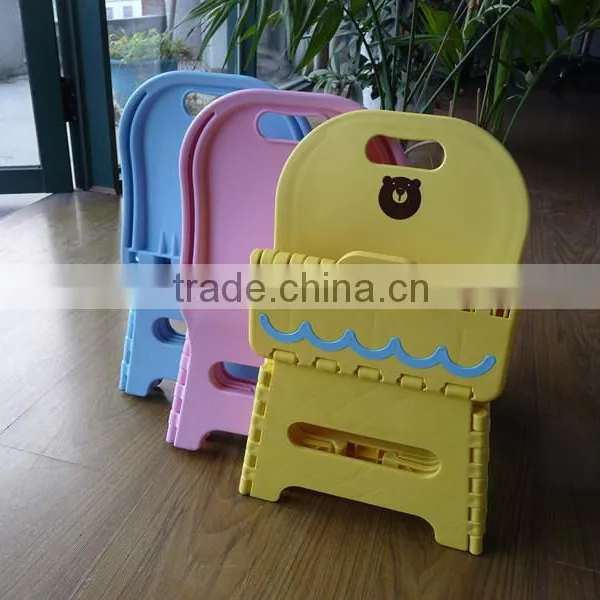 2016 New Design Plastic Kids Plastic Folding Stool With Backrest photo-3