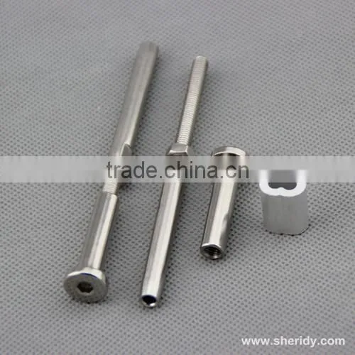 Stair railing cable system