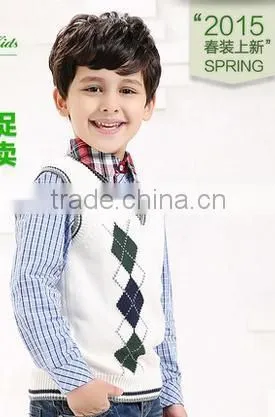 Kids Boys Sweater Vest Sweater Hedging Cotton Wool Vest Waistcoat Vest Sweaters for Children Children Children Sleeveless Sweate photo-4