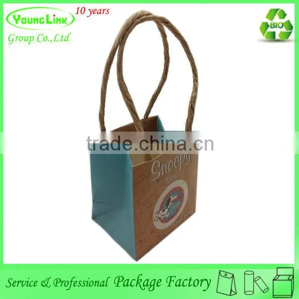 Custom Printing Mini Cute Kraft Paper Bag With Paper String photo-2