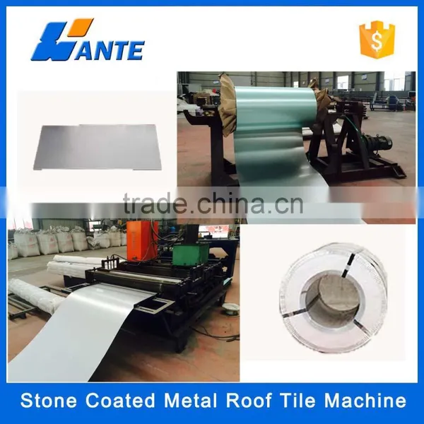 High Quality Aluminum Zinc Plate Colorful Stone Coated Metal Roof Tile Machine, Heat Resistant Roof Material Quality Choice photo-3