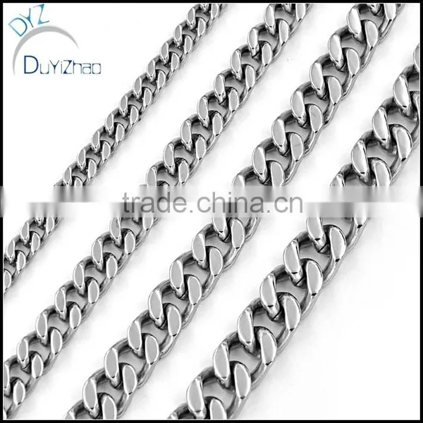 Stainless Steel Heavy Link Curb Cuban Chain Men Necklace photo-6