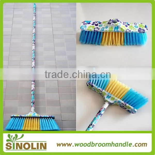 SINOLIN Outdoor Broom, Indoor Plastic Broom, Plastic Broom