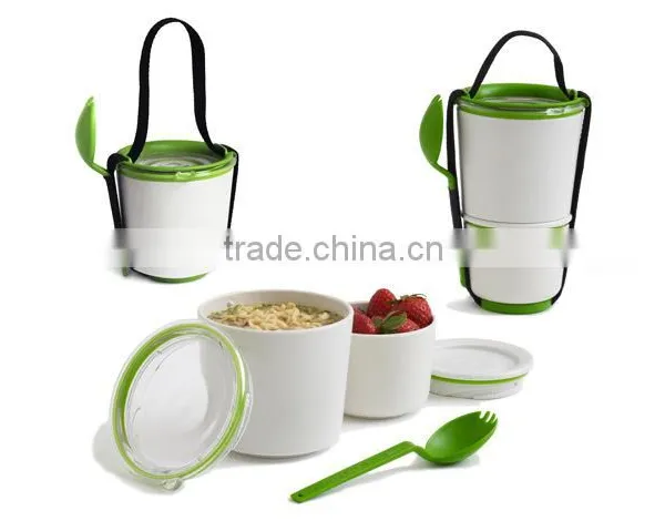Portable Lunch Pot Black & Blum Lunch Pot Box Plastic Lunch Container