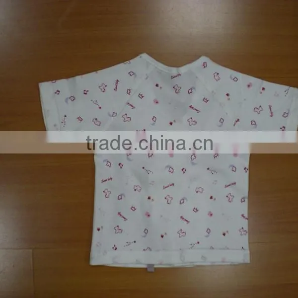 2016 High Quality Pure Cotton Interlock Kimono Shirts for New Born Baby photo-5