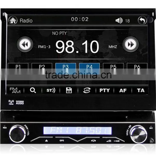 Winmark 7 Inch 1 Din Car Navi DVD Player Stereo With Motorized Retractable Monitor GPS Bluetooth Radio Mirror-Link Universal photo-4