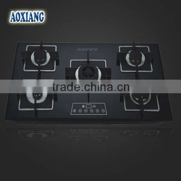 Kitchen 5 Burner Built-in Tempered Glass Gas Stove/ Gas Stove/ Gas Cooker AX-J1195