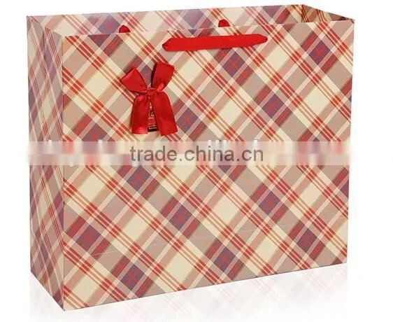 Elegance Style England Check Pattern Paper Bag photo-3
