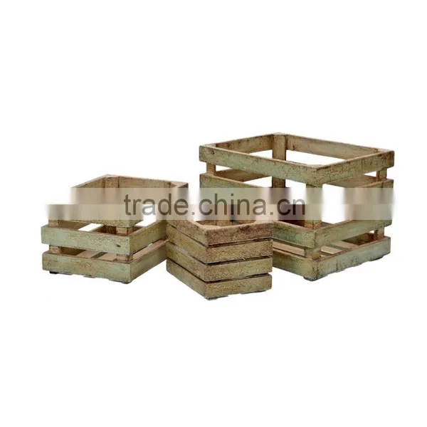 Natural Livings Wooden Large Decorative Crate (Set Of Three)