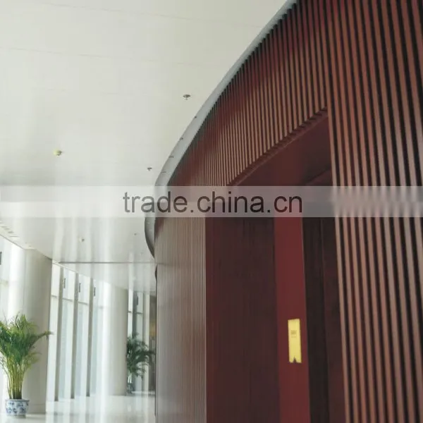 Strong Weather Resistance Wood Grain Aluminum Metal Screen Linear Ceiling U Channel Screen Ceiling Panel photo-6