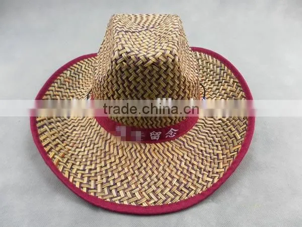 Zhejiang manufacture top sell cowboy straw sunhats