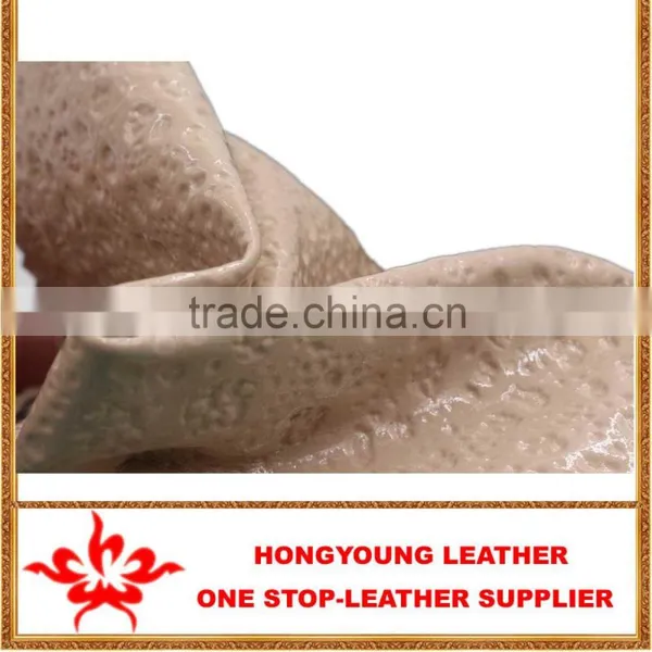 Shing Surface SEMI-PU Material With Small Dots Carven for Woman Shoes( Cuero Sintetico Para Calzado)