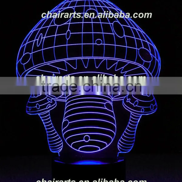 New Remote Control 3d Led Illusion Lamp photo-3