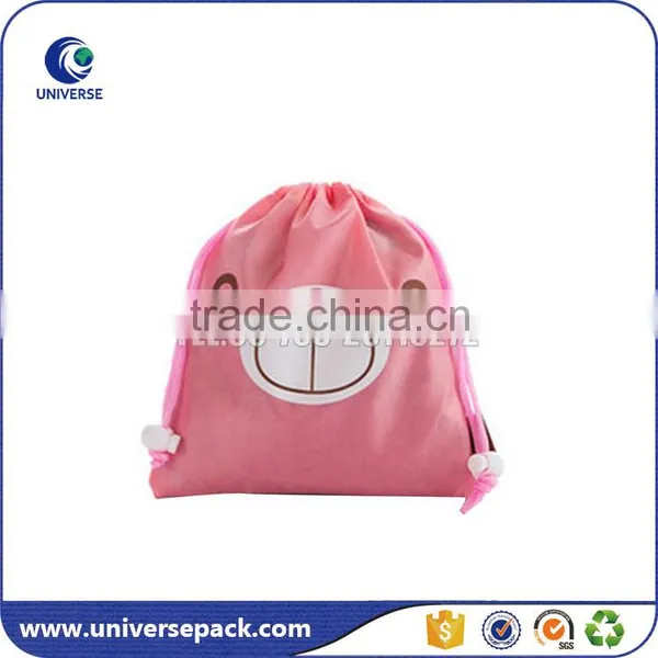 Blue String Backpack Bag With Custom Silk-screen photo-2