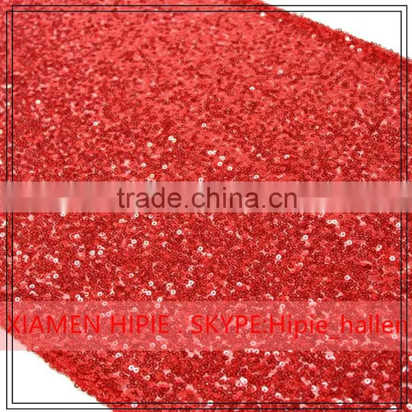 100% Polyester 3D Sequin Hand Embroidered Sequin Table Runner photo-5