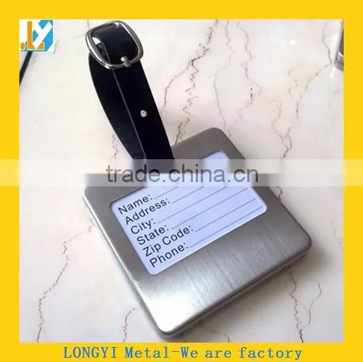 Custom Wholesale Metal Luggage Tags With Leather Supplier's Choice photo-2