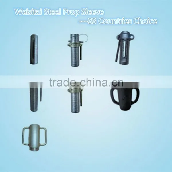 Steel Scaffolding Shoring Prop Sleeve With Prop Nuts