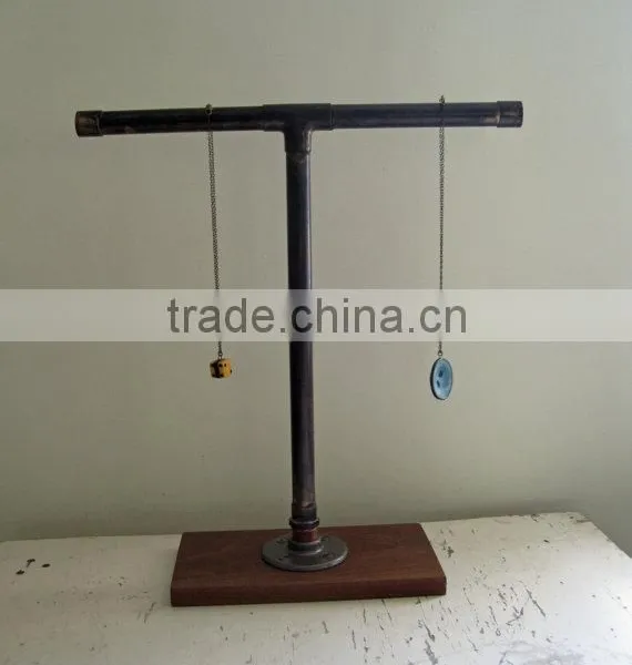 Hot Sale Tier Black Velvet Bracelet Chain Watch T-Bar Rack Jewelry Organizer Hard Display Stand Holder photo-2