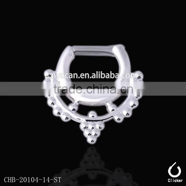 Pig Nose Ring Gold PlatIing Customize Design Lace Side Magnetic Nose Piercing photo-2