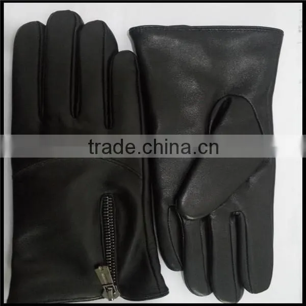 Factory Directly Sale Black Leather Gloves Price photo-2