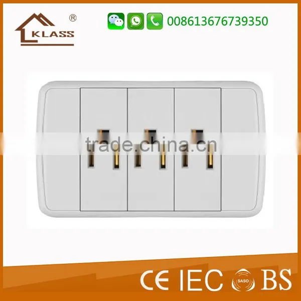 PC Material White Color 3 Gang 1 Way Electric Wall Power Switch photo-5