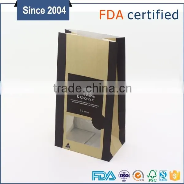 Standard FDA Custom Printing Gold Stamping Logo Side Gusset Kraft Paper Bag photo-4