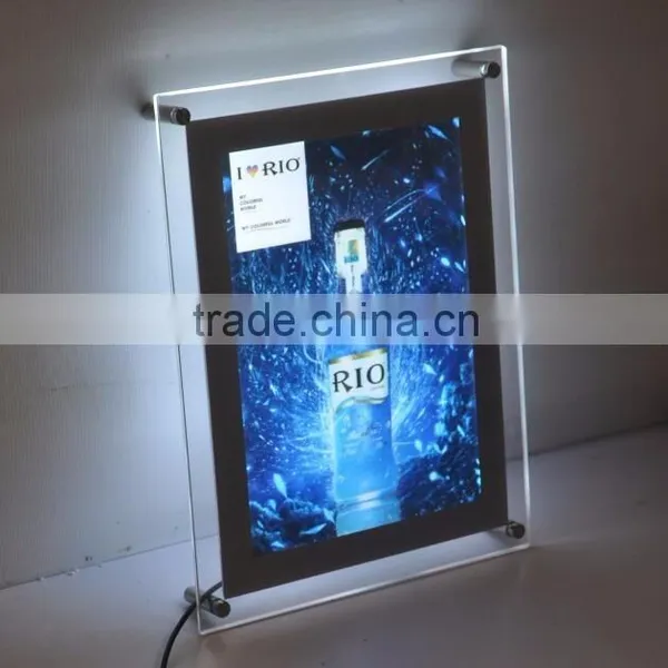 High Quality Advertising Product Acrylic Sign Board Crystal Led Display Box photo-6