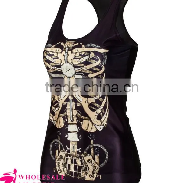 Wholesale Immortal Lovers Printed Black Women Tank Top Manufacturer BX042 photo-4