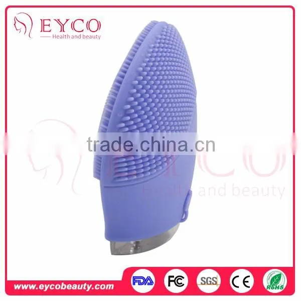 Popular Design Face Clean Brush Abs Electric Sonic Silicone Vibration Facial Cleansing Scrub Pad Brush Machine photo-3