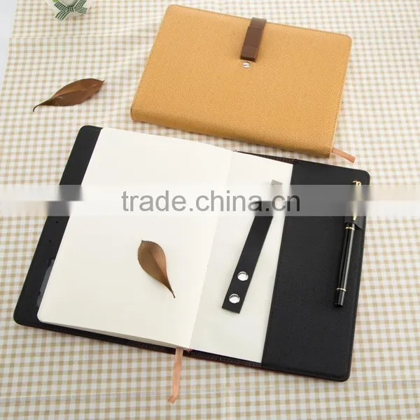 2016 USB PU Leather Notebook Luxury Business Meeting Organizer Usb Notebook With 8G USB and 10000mAh Power Bank as Best Trave photo-6