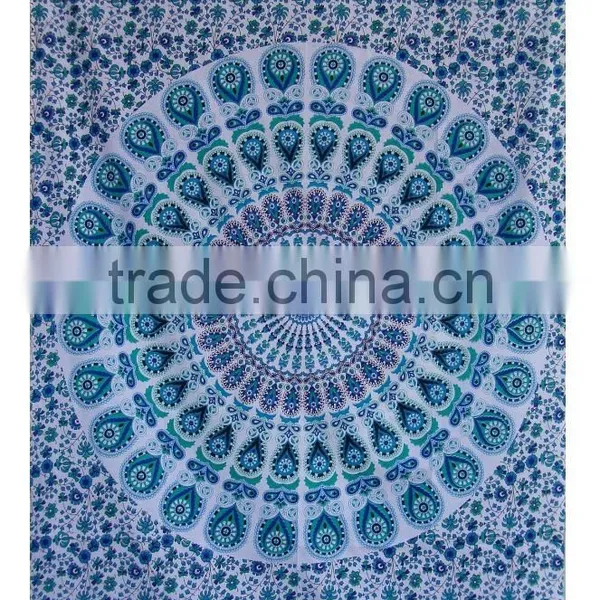 Tapestry Twin Bedspread Cotton Printed Single Dorm Bed Cover Manufacturing Tapestries Indian Exporter Rich Art And Craft Jaipur photo-5