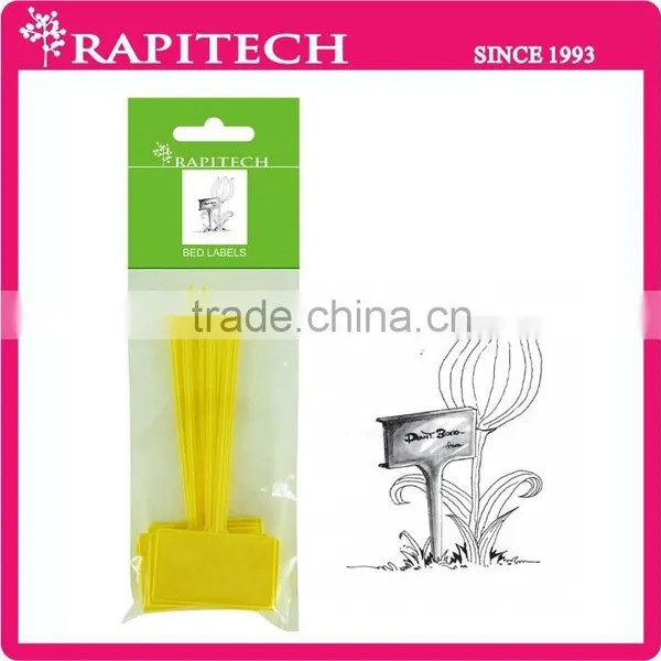 5inch 13cmL Yellow Plastic Garden Plant Bed Label T Label photo-2
